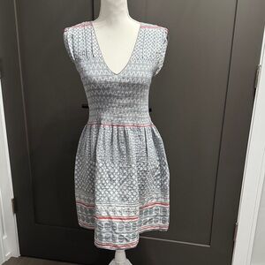 Max Edition Gray and Red Mini Dress
